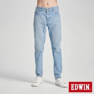 【EDWIN】男裝 加大碼 JERSEYS 迦績 自然修身丹寧錐形褲(重漂藍)