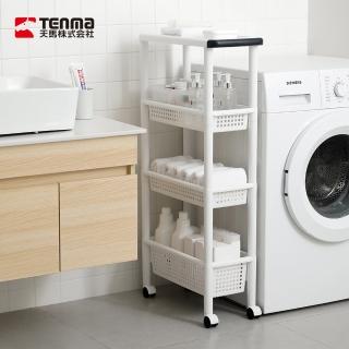 【TENMA 天馬】Unifit 22CM四層收納置物架-附輪-DIY(收納車/置物車/移動式收納架)