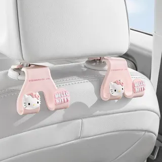 【HELLO KITTY】凱蒂貓造型多功能汽車椅背雙掛勾(單入 免拆頭枕)
