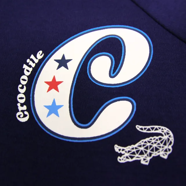 【Crocodile Junior 小鱷魚童裝】『小鱷魚童裝』LOGO印圖圓領T恤(產品編號 : U66411-05 小碼款)