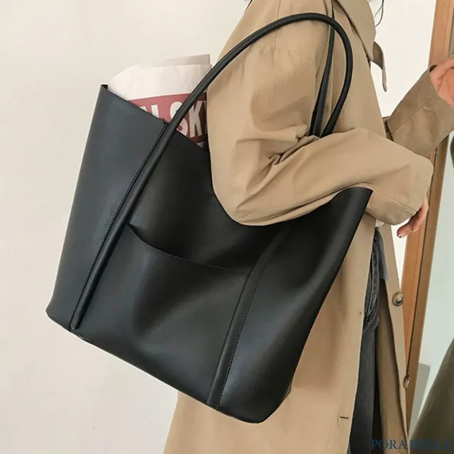 【Porabella】簡約休閒 復古托特包 大容量單肩手提包 ins風 送女友 情人節禮物首選Backpack Bags
