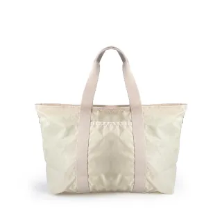 【Lesportsac】輕量材質 可收納托特包(1379 流沙色)