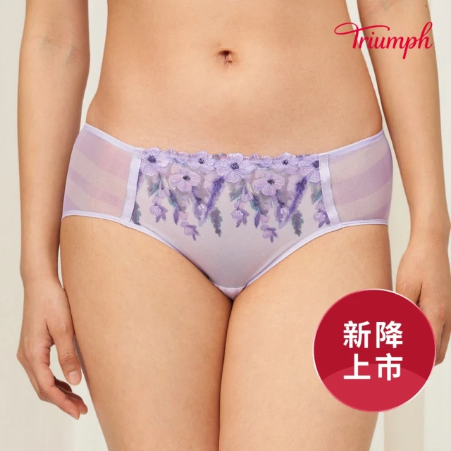 Triumph 黛安芬 設計師聯名系列 Triumph x Shuting 限量 中腰平口內褲 M-EL(花漾紫)