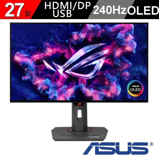 【ASUS 華碩】ROG Strix XG27AQDMG 27型 WOLED 1440p 240Hz 電競螢幕(0.03ms/2560x1440)