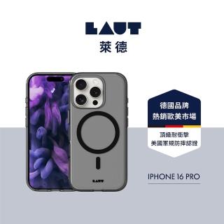 【LAUT 萊德】iPhone 16 Pro 磁吸晶透保護殼-透黑(支援MagSafe功能)