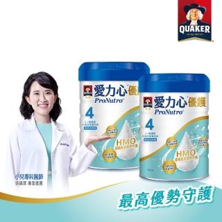 【QUAKER 桂格】愛力心優護小朋友營養奶粉800g*2罐(4號 3-7歲幼童適用 無新增蔗糖)