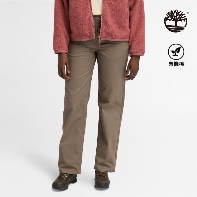 【Timberland】女款咖啡色直筒休閒長褲(A5ZVYBK0)