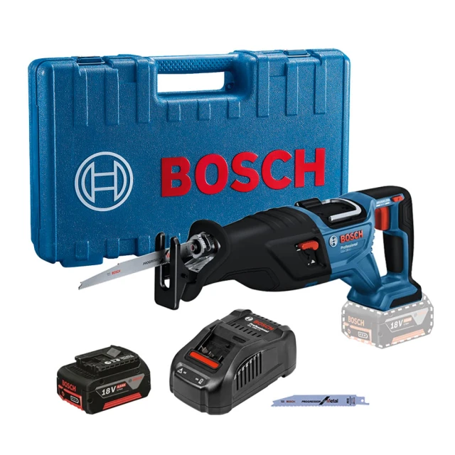 BOSCH 博世 18V鋰電免碳刷軍刀鋸套裝組 GSA185-LI(4.0Ah電池x1)