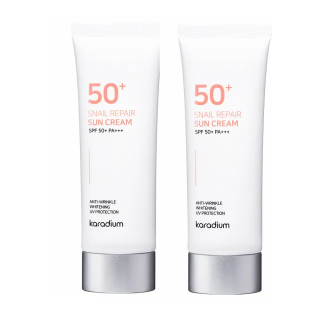 【Karadium】蝸牛修護防曬霜SPF50+ PA+++ 70ml 2入組