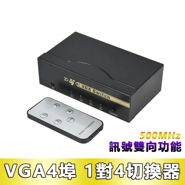 LineQLineQ VGA 1進4出多功能500MHz雙向分配器切換器 V54(螢幕切換)