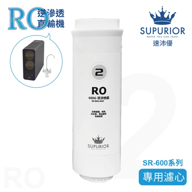 SUPURIOR 速沛優 SR-600系列 第二道專用濾心-RO逆滲透膜(SR-600G-H002)