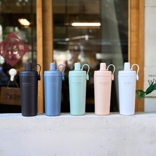 【RICO 瑞可】RICOCAFE 酷力杯1+1組 Tritan純透900ml+雙層陶瓷800ml(吸管杯/隨行杯/保冰保溫杯/保溫瓶)