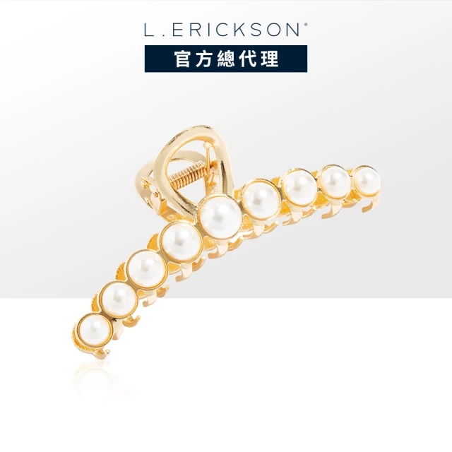 L. ERICKSON 金屬珍珠抓夾 1入 〈金色〉