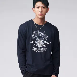 【BLUE WAY】男裝 地藏頭像徽章 長袖 上衣-地藏小王