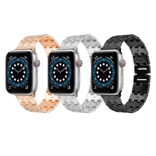 【Timo】Apple Watch 42/44/45/46/49mm 不鏽鋼金屬編織錶帶