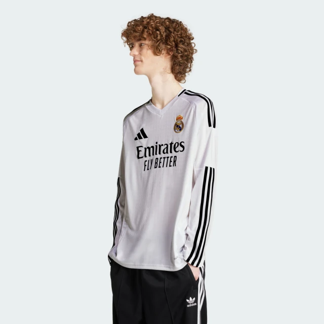 adidas 愛迪達 REAL MADRID 皇馬主題 主場 長袖足球衫 吸濕排汗 男 IT3442