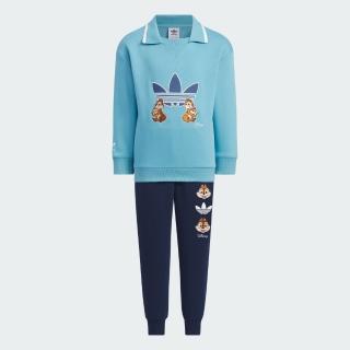 【adidas 愛迪達】DISNEY 奇奇蒂蒂 運動套裝 長袖/長褲 童裝 - Originals JC6808