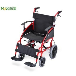 【NOVA 光星】室內移位型輪椅 12吋小後輪(輕巧輪椅#室內使用#移位功能#高度可調扶手#弧型扶手#高品質輪椅)