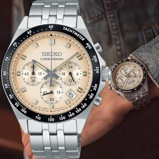 【SEIKO 精工】都會紳士三眼計時手錶 男錶-41mm SK040(8T63-02R0S/SBTR045J)