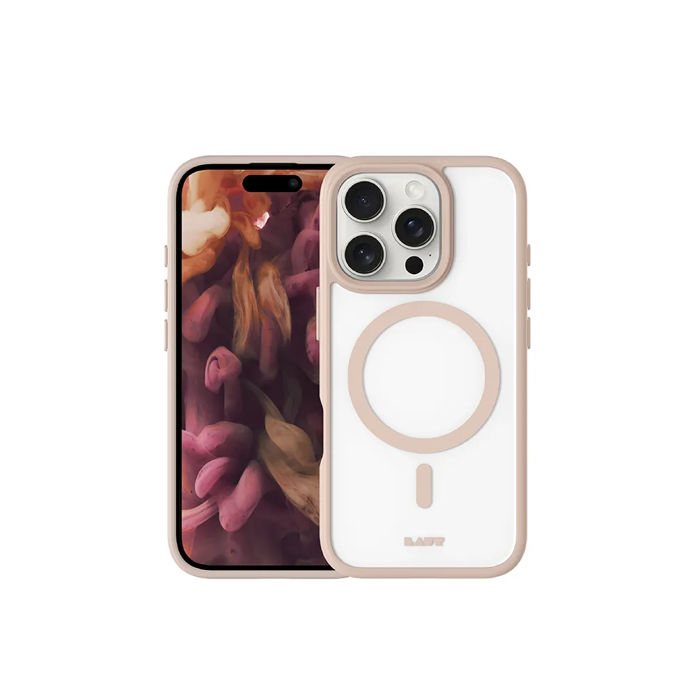 【LAUT 萊德】iPhone 16 Pro 磁吸簡約耐衝擊保護殼-霧奶茶(支援MagSafe功能)