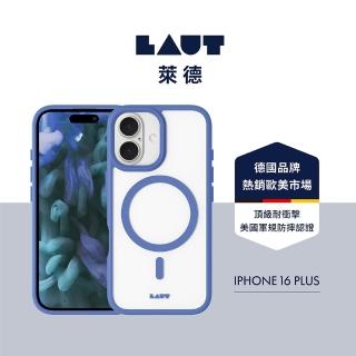 【LAUT 萊德】iPhone 16 Plus 磁吸簡約耐衝擊保護殼-霧藍(支援MagSafe功能)
