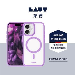 【LAUT 萊德】iPhone 16 Plus 磁吸簡約耐衝擊保護殼-霧紫(支援MagSafe功能)