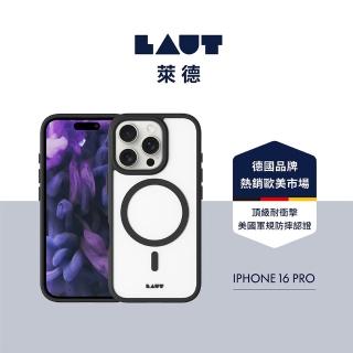 【LAUT 萊德】iPhone 16 Pro 磁吸簡約耐衝擊保護殼-霧黑(支援MagSafe功能)