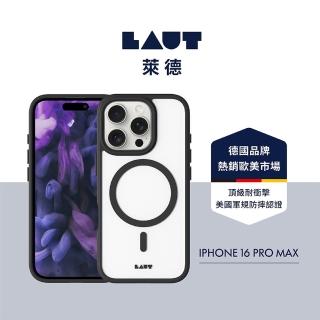 【LAUT 萊德】iPhone 16 Pro Max 磁吸簡約耐衝擊保護殼-霧黑(支援MagSafe功能)