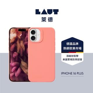 【LAUT 萊德】iPhone 16 Plus 磁吸輕量保護殼-粉橘(支援MagSafe功能)