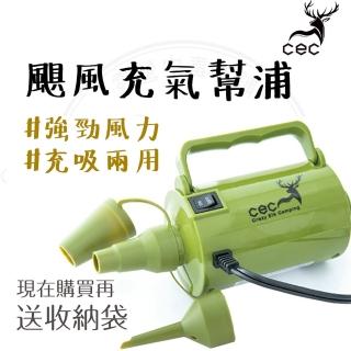 【CEC 雙子星】12V充氣幫浦-車用(露營充氣機 12v打氣機 電動打氣機 打氣速度超快 充吸兩用 三款吹嘴)