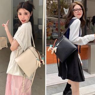 【MoonDy】包包 手提包 真皮包 牛皮揹包 飯盒包 通勤後揹包 小揹包 可愛包包 真皮手提包 荔枝紋
