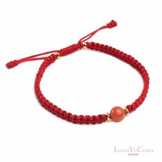 【大東山樑御珊瑚】天然紅珊瑚 紅不讓 平安手環(6.5-7mm)