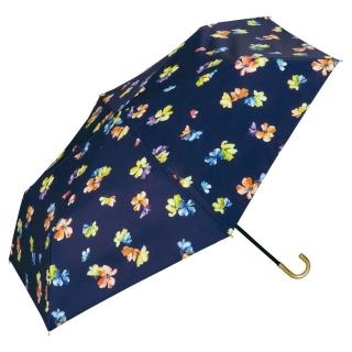 【w.p.c】日本Wpc. 黑膠完全遮光飛燕草晴雨傘 附標準收納袋(801-13190-NV 海軍藍)