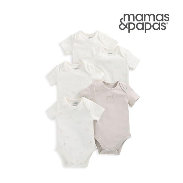 【Mamas & Papas】送子鳥-短袖包屁衣5件組(5種尺寸可選)