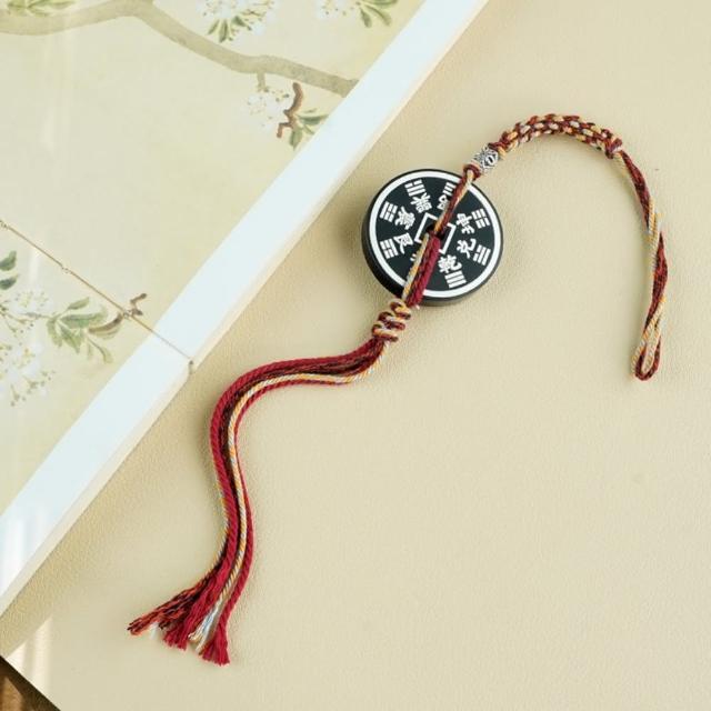 【米蘭精品】現貨+預購 汽車掛飾車內吊墜(黑檀山鬼花錢八卦汽車內飾74if75)