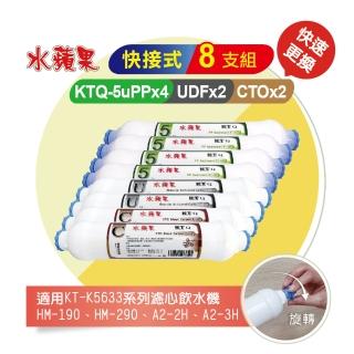 【水蘋果】KT快接式一年份濾心8支組(適用HM190.HM290.A2內建KT純水機)