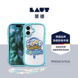 【LAUT 萊德】iPhone 16 Plus 磁吸手繩耐衝擊保護殼-炫彩藍(支援MagSafe功能)