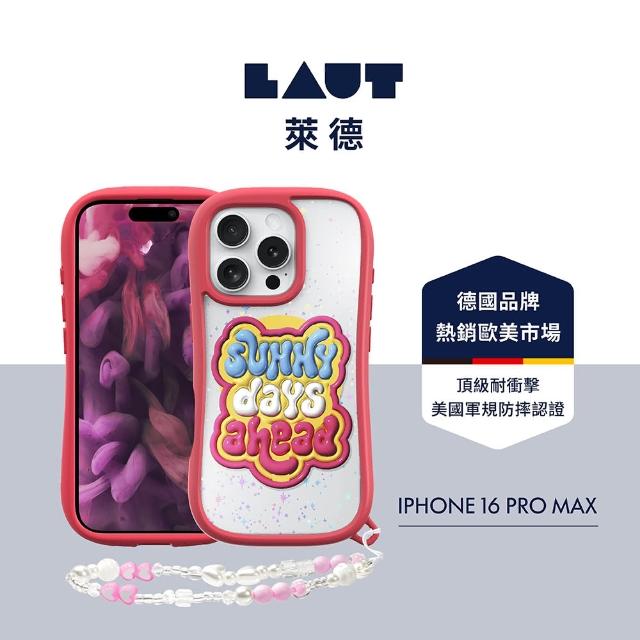 【LAUT 萊德】iPhone 16 Pro Max 磁吸手繩耐衝擊保護殼-炫彩紅(支援MagSafe功能)