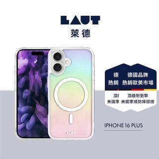 【LAUT 萊德】iPhone 16 Plus 磁吸炫彩保護殼-彩透白(支援MagSafe功能)