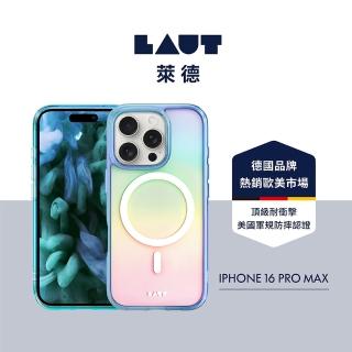 【LAUT 萊德】iPhone 16 Pro Max 磁吸炫彩保護殼-彩透藍(支援MagSafe功能)