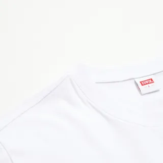【EDWIN】男裝 牛仔布LOGO短袖T恤(白色)