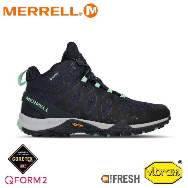 【MERRELL】女 SIREN 3 MID GORE-TEX 中筒登山鞋《深藍/淺綠》ML034280/戶外鞋(悠遊山水+)