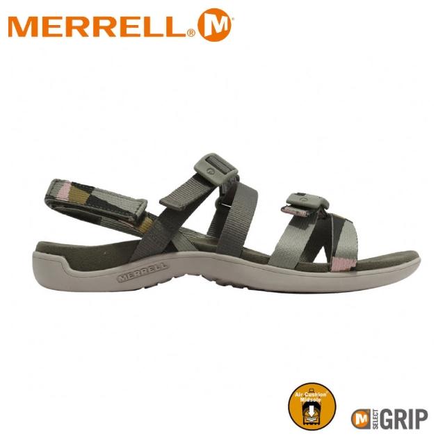 【MERRELL】女 DISTRICT 3 BACKSTRAP WEB 涼鞋《青苔綠》ML004196/休閒鞋/戶外鞋(悠遊山水+)