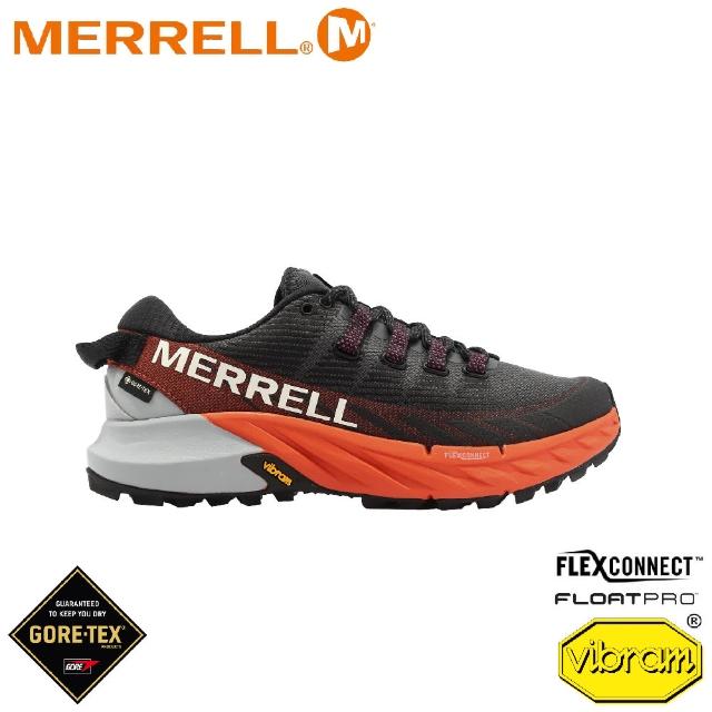 【MERRELL】女 AGILITY PEAK 4 GORE-TEX越野跑鞋《黑橘》 ML067404/慢跑鞋/健行鞋(悠遊山水+)