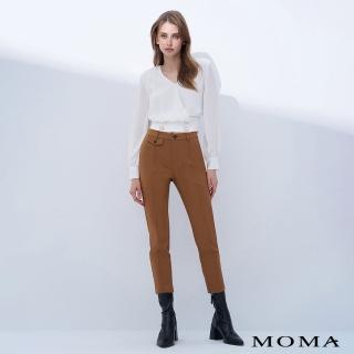 【MOMA】中線設計錦綿窄管褲(兩色)