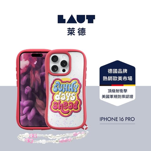 【LAUT 萊德】iPhone 16 Pro 磁吸手繩耐衝擊保護殼-炫彩紅(支援MagSafe功能)