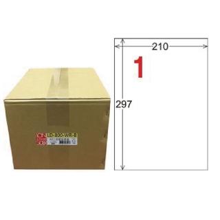 【龍德】LONGDER 三用電腦標籤 A4 1格 210x297mm 可再貼 1000張/箱 LD-800-WR-B(適用雷射、噴墨、影印)
