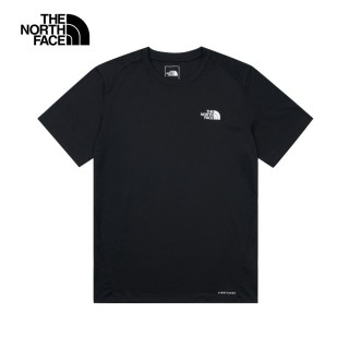 【The North Face】TNF 北臉 休閒 吸濕排汗 短袖上衣 M SHADOW SS - APFQ 男 黑(NF0A83TOJK3)