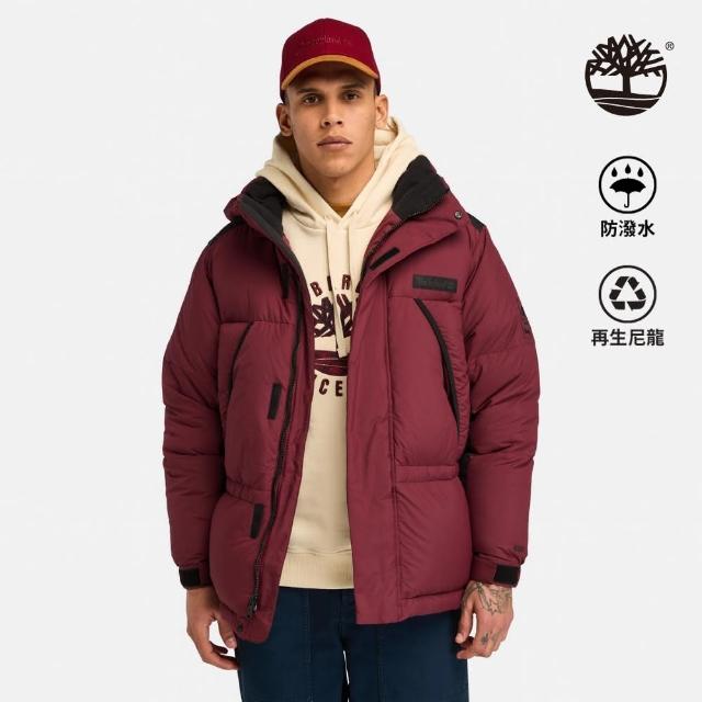 【Timberland】男款紅褐色防潑水再生羽絨外套(A2N68EIC)