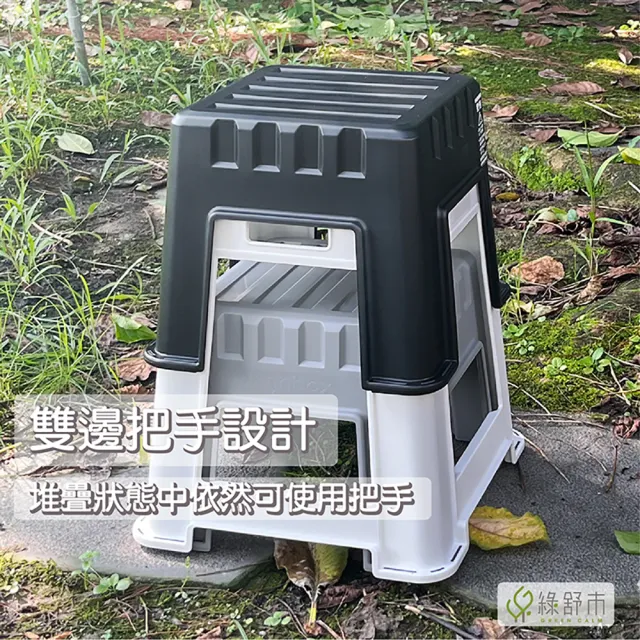 【Greencalm 綠舒市】樹德 居家收納小櫃椅 椅子 椅凳 塑膠椅 CH-28(防滑設計/工業風/可堆疊/耐重)